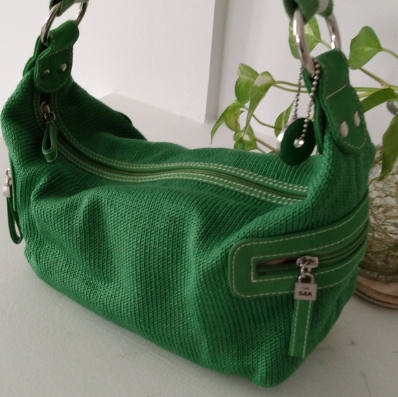 💚The SAk green & white shoulder bag purse - Picture 7 of 13